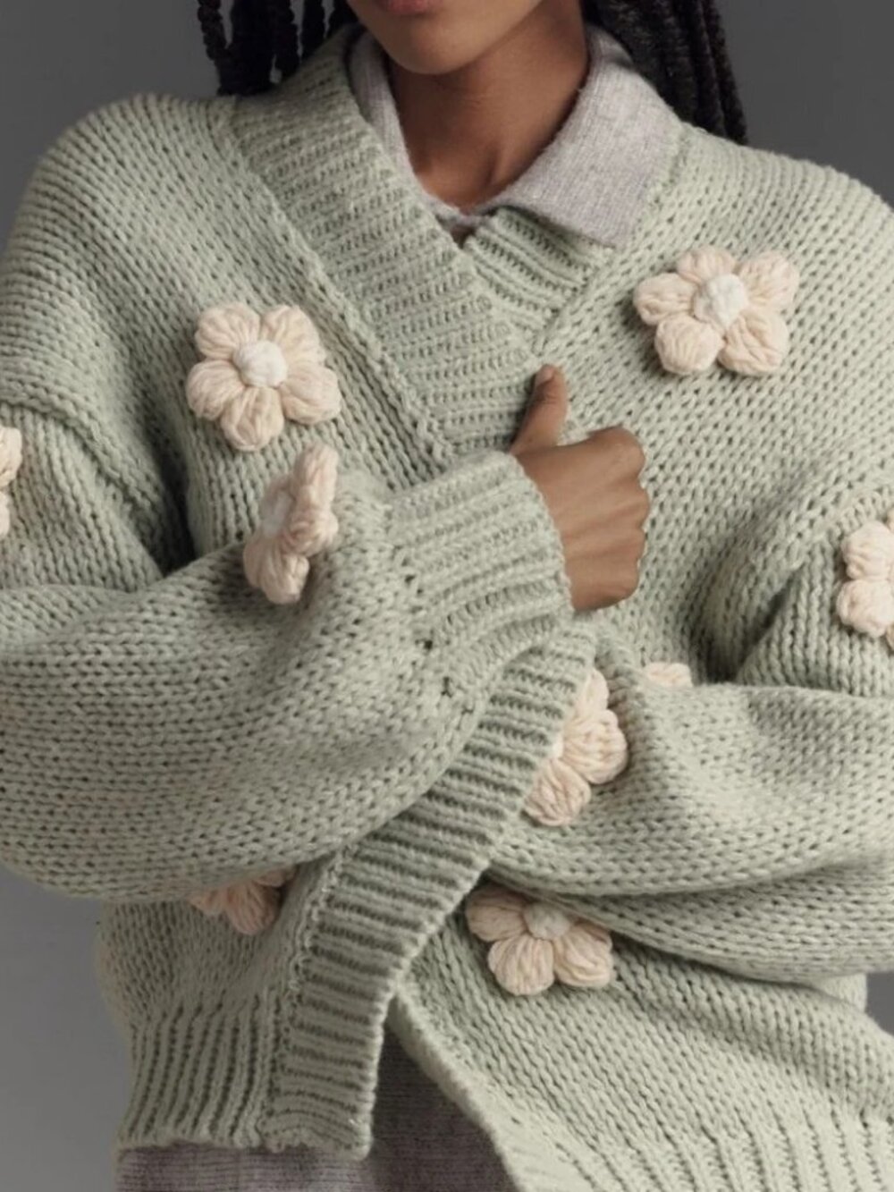 The Susannah 3D Flower Cardigan Sweater